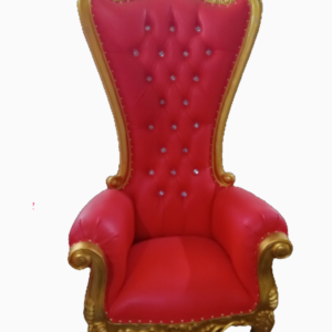 Genesis Throne Chair (Red with Gold Trim)
