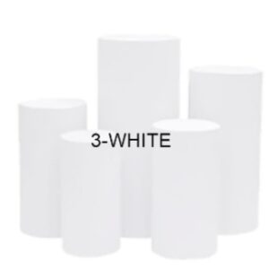 Cylinder Stands - White Covers