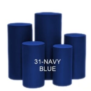 Cylinder Stands - Navy Blue Covers