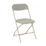beige folding chair