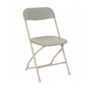 beige folding chair